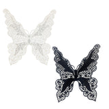 Maxbell Butterfly Neck Collar Applique Lace Trim Embroidered Sewing Patches White
