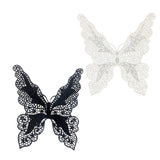 Maxbell Butterfly Neck Collar Applique Lace Trim Embroidered Sewing Patches White