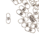 Maxbell 50 Pieces Swivel Key Ring Connectors Two Ended Key Chain Links 12mm silver