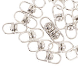 Maxbell 50 Pieces Swivel Key Ring Connectors Two Ended Key Chain Links 12mm silver