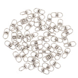 Maxbell 50 Pieces Swivel Key Ring Connectors Two Ended Key Chain Links 12mm silver