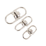 Maxbell 50 Pieces Swivel Key Ring Connectors Two Ended Key Chain Links 12mm silver