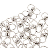 Maxbell 50 Pieces Swivel Key Ring Connectors Two Ended Key Chain Links 12mm silver