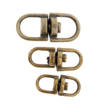 Maxbell 50 Pieces Swivel Key Ring Connectors Two Ended Key Chain Links 12mm bronze