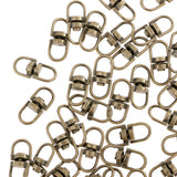 Maxbell 50 Pieces Swivel Key Ring Connectors Two Ended Key Chain Links 12mm bronze