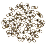 Maxbell 50 Pieces Swivel Key Ring Connectors Two Ended Key Chain Links 12mm bronze