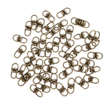 Maxbell 50 Pieces Swivel Key Ring Connectors Two Ended Key Chain Links 12mm bronze