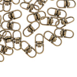 Maxbell 50 Pieces Swivel Key Ring Connectors Two Ended Key Chain Links 12mm bronze