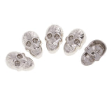 Maxbell 5 Set Skull Head Screwback Studs Punk Rivets for Bag Shoes Leathercraft Silver