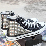 Maxbell 100 Pieces Pyramid Studs Rivets Spots Punk DIY Leather Bag Shoes gold