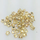 Maxbell 100 Pieces Pyramid Studs Rivets Spots Punk DIY Leather Bag Shoes gold