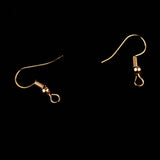 Maxbell 100 Pieces Earring Fish Hooks Ear wires DIY Earring Findings Gold