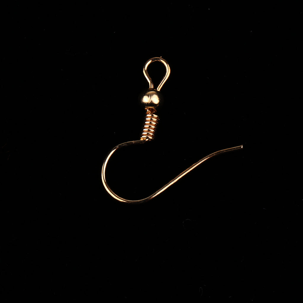Maxbell 100 Pieces Earring Fish Hooks Ear wires DIY Earring Findings Gold