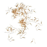 Maxbell 100 Pieces Earring Fish Hooks Ear wires DIY Earring Findings Gold