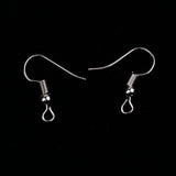 Maxbell 100 Pieces Earring Fish Hooks Ear wires DIY Earring Findings Silver