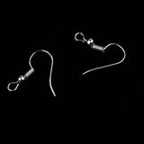 Maxbell 100 Pieces Earring Fish Hooks Ear wires DIY Earring Findings Silver