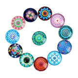 Maxbell 20pcs Mixed Glass Dome Flatback Cabochons Embellishment Scrapbooking 10mm