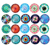 Maxbell 20pcs Mixed Glass Dome Flatback Cabochons Embellishment Scrapbooking 10mm