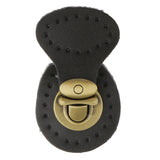 Maxbell Genuine Leather Bag Lock Fasteners Snap Buckles Clasp Replacement Black