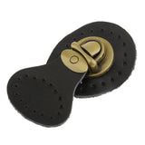 Maxbell Genuine Leather Bag Lock Fasteners Snap Buckles Clasp Replacement Black