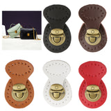 Maxbell Genuine Leather Bag Lock Fasteners Snap Buckles Clasp Replacement Black