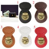 Maxbell Genuine Leather Bag Lock Fasteners Snap Buckles Clasp Replacement Black