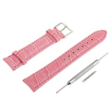 Maxbell PU Leather Watch Strap Watch Band Wristwatch Strap Replacement 18mm Pink