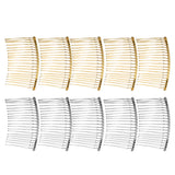 Maxbell 10 Pieces Alloy Hair Comb Women Hair Comb Wedding For Jewelry Making mixed