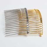 Maxbell 10 Pieces Alloy Hair Comb Women Hair Comb Wedding For Jewelry Making mixed