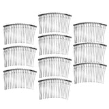 Maxbell 10 Pieces Alloy Hair Comb Women Hair Comb Wedding For Jewelry Making silver