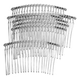 Maxbell 10 Pieces Alloy Hair Comb Women Hair Comb Wedding For Jewelry Making silver