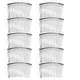 Maxbell 10 Pieces Alloy Hair Comb Women Hair Comb Wedding For Jewelry Making silver