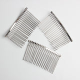 Maxbell 10 Pieces Alloy Hair Comb Women Hair Comb Wedding For Jewelry Making silver