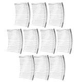 Maxbell 10 Pieces Alloy Hair Comb Women Hair Comb Wedding For Jewelry Making silver