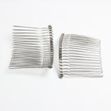 Maxbell 10 Pieces Alloy Hair Comb Women Hair Comb Wedding For Jewelry Making silver