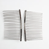 Maxbell 10 Pieces Alloy Hair Comb Women Hair Comb Wedding For Jewelry Making silver