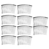 Maxbell 10 Pieces Alloy Hair Comb Women Hair Comb Wedding For Jewelry Making silver