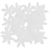 Maxbell 100 Pieces Cut Out Satin Drill Fabric Flower for Wedding Craft 45mm White