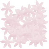 Maxbell 100 Pieces Cut Out Satin Drill Fabric Flower for Wedding Craft 45mm Pink