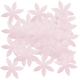 Maxbell 100 Pieces Cut Out Satin Drill Fabric Flower for Wedding Craft 45mm Pink