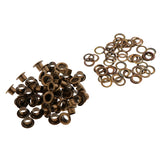 Maxbell 50 Pieces Metal Eyelets with Washers Leathercraft Accessories 9mm Bronze