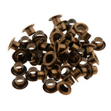 Maxbell 50 Pieces Metal Eyelets with Washers Leathercraft Accessories 9mm Bronze