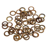 Maxbell 50 Pieces Metal Eyelets with Washers Leathercraft Accessories 9mm Bronze