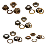 Maxbell 50 Pieces Metal Eyelets with Washers Leathercraft Accessories 9mm Bronze