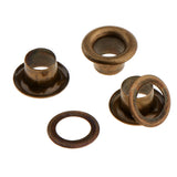 Maxbell 50 Pieces Metal Eyelets with Washers Leathercraft Accessories 9mm Bronze