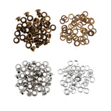 Maxbell 50 Pieces Metal Eyelets with Washers Leathercraft Accessories 9mm Bronze