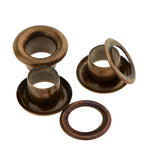 Maxbell 50 Pieces Metal Eyelets with Washers Leathercraft Accessories 9mm Bronze