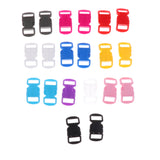 Maxbell 20pcs 10mm Curved Side Release Plastic Buckle for Paracord Bracelet Black