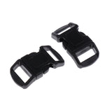 Maxbell 20pcs 10mm Curved Side Release Plastic Buckle for Paracord Bracelet Black