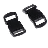 Maxbell 20pcs 10mm Curved Side Release Plastic Buckle for Paracord Bracelet Black